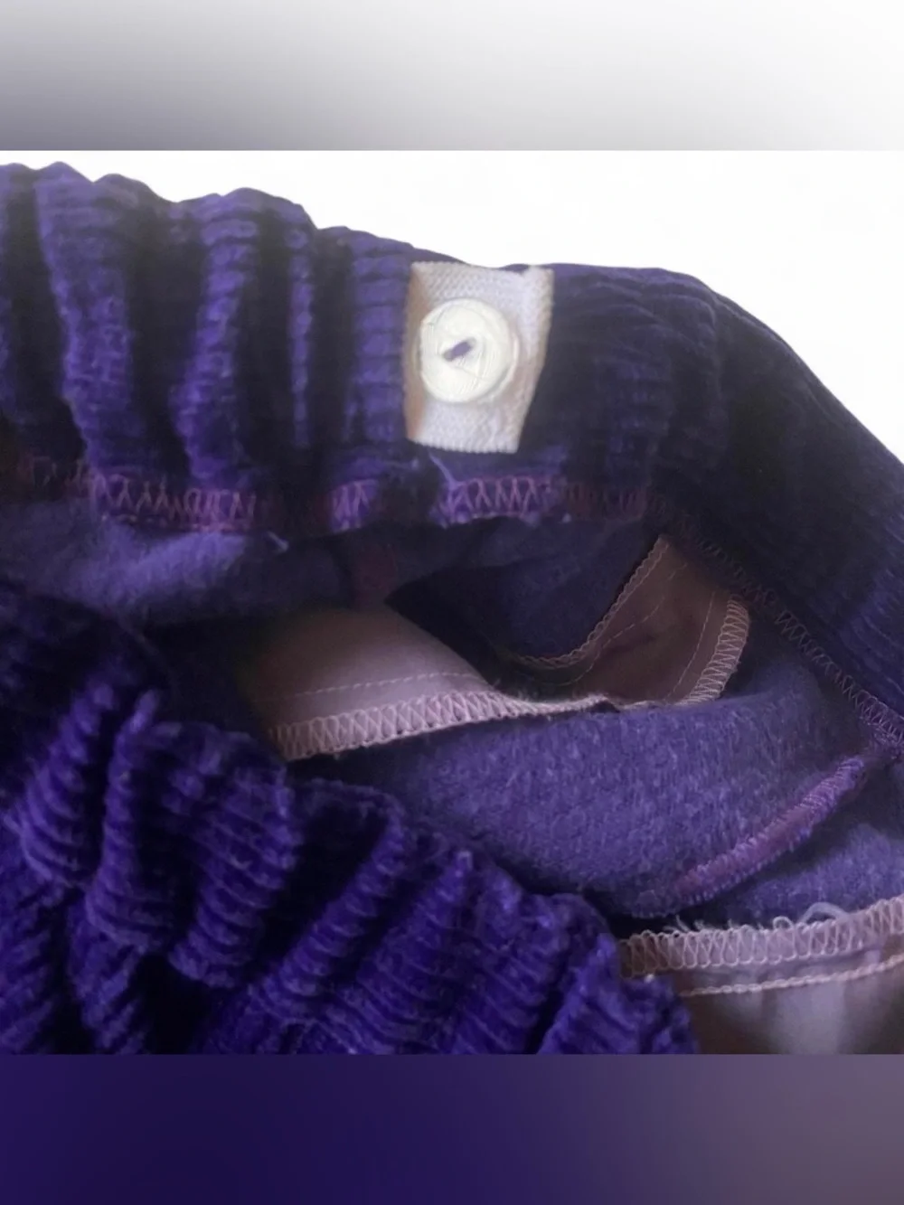Florence Eiseman Purple Corduroy Flower Pants Size 6X Vintage, Boho, Preppy
